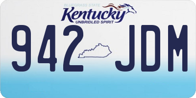 KY license plate 942JDM