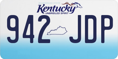 KY license plate 942JDP
