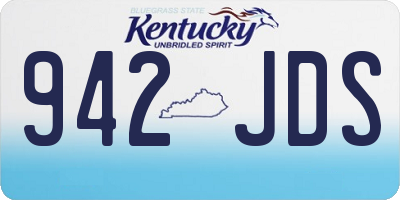 KY license plate 942JDS