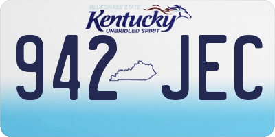 KY license plate 942JEC
