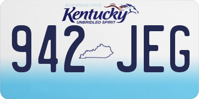 KY license plate 942JEG