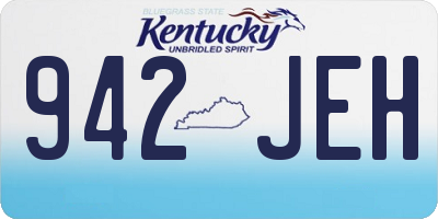 KY license plate 942JEH