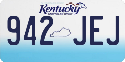 KY license plate 942JEJ