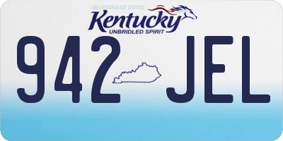 KY license plate 942JEL