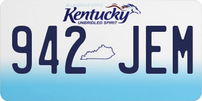 KY license plate 942JEM