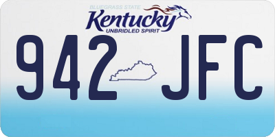 KY license plate 942JFC