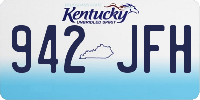 KY license plate 942JFH