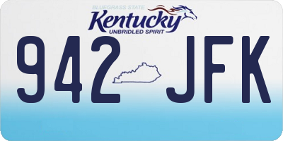 KY license plate 942JFK