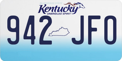 KY license plate 942JFO