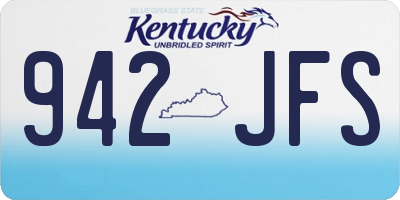 KY license plate 942JFS