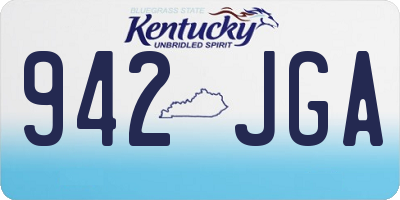 KY license plate 942JGA