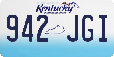 KY license plate 942JGI