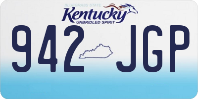 KY license plate 942JGP