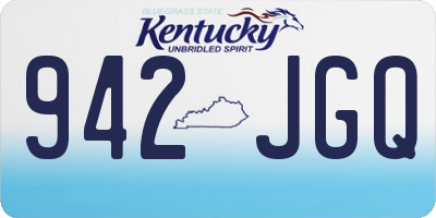 KY license plate 942JGQ