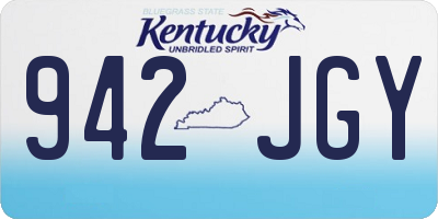 KY license plate 942JGY