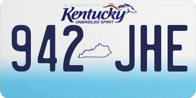 KY license plate 942JHE