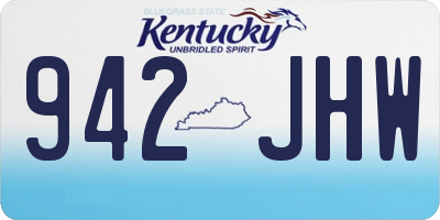 KY license plate 942JHW