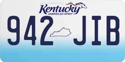 KY license plate 942JIB