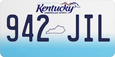 KY license plate 942JIL