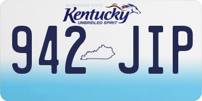 KY license plate 942JIP