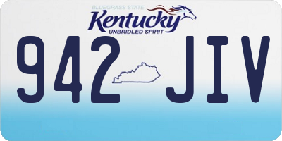 KY license plate 942JIV