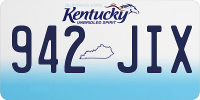 KY license plate 942JIX