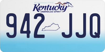 KY license plate 942JJQ
