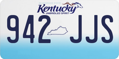KY license plate 942JJS