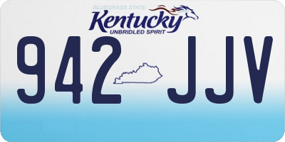 KY license plate 942JJV