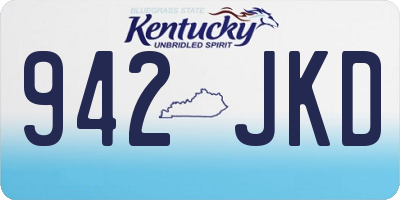 KY license plate 942JKD