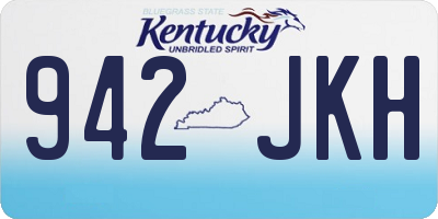 KY license plate 942JKH