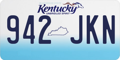 KY license plate 942JKN
