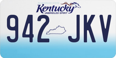 KY license plate 942JKV