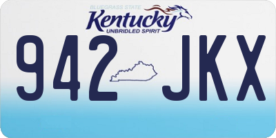 KY license plate 942JKX