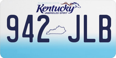 KY license plate 942JLB