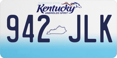 KY license plate 942JLK