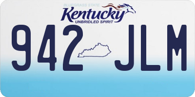 KY license plate 942JLM