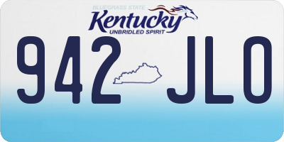 KY license plate 942JLO