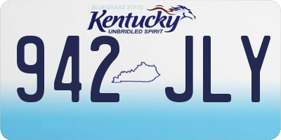 KY license plate 942JLY