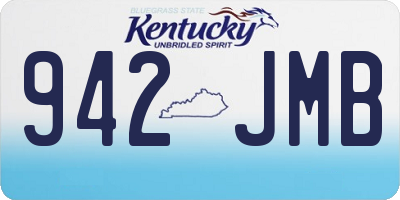 KY license plate 942JMB