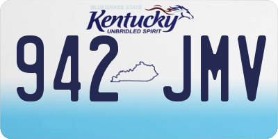 KY license plate 942JMV