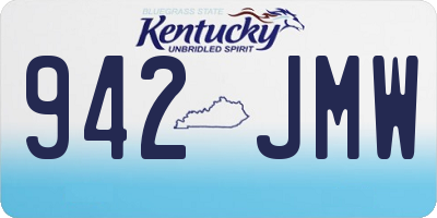 KY license plate 942JMW