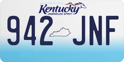 KY license plate 942JNF