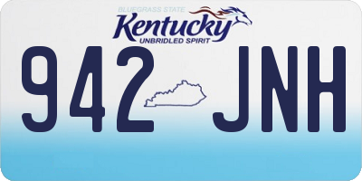 KY license plate 942JNH