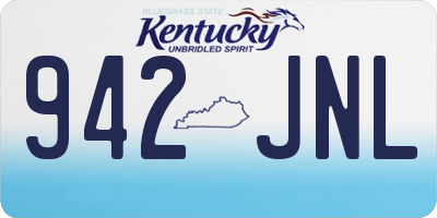 KY license plate 942JNL