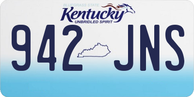 KY license plate 942JNS