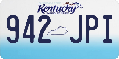 KY license plate 942JPI