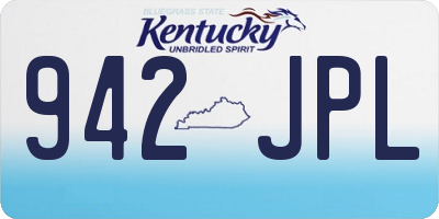 KY license plate 942JPL