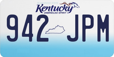 KY license plate 942JPM