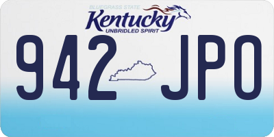 KY license plate 942JPO